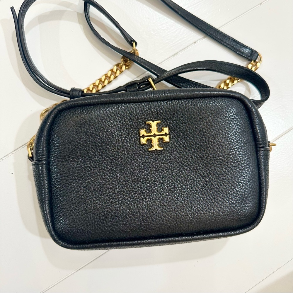Tory Burch camera bag, black leather